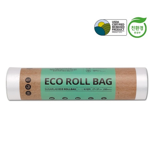 에코롤백 200매 친환경비닐봉투 사탕수수원료